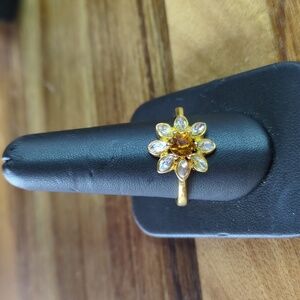 Sunflower gemstones ring , size 11‎